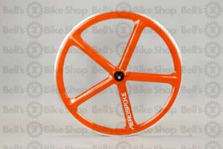 Aerospoke Track Front Wheel Orange Machined Bolt on 700c