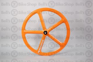 Aerospoke Track Rear Wheel Orange Non Machined Fixed Gear