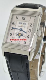 Jaeger LeCoultre JLC Grand Reverso Calendar Silver Dial Mens Watch