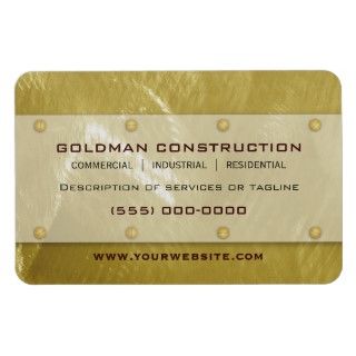 Brushed Faux Gold Metal Look Business Card