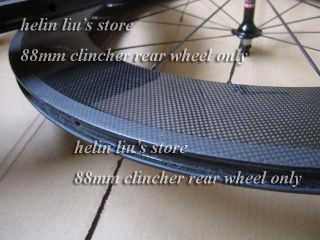 88mm Clincher Carbon Rear Wheel Only Carbon Road Bicycle Wheels