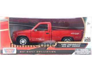 Motormax 1992 92 Chevrolet 454 SS Pick Up Truck 1 24 Diecast Red