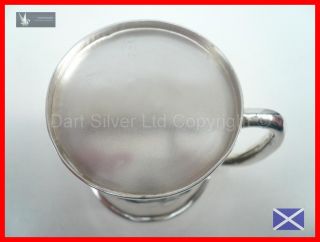 Sterling Silver Bright Cut Christening Mug Cup Hallmarked Birmingham