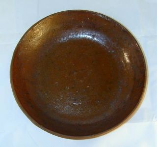 Lead Manganese Glazed Redware Brown Color Plate PA 25