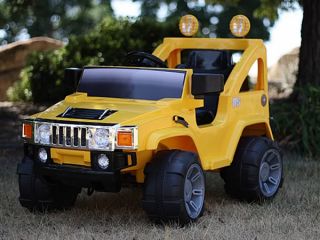 Electric Power Kids Ride on Hummer Jeep w Big Wheels R C Remote