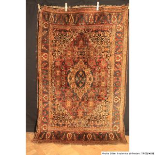Antik Handgeknüpfter Perser Palast Teppich Bidjar Iran Rug Tappeto