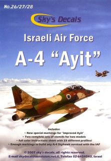 Skys Decals 1/72 DOUGLAS A 4 SKYHAWK AYIT Israeli Air Force