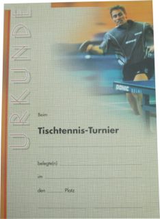 Urkunde   10 Stück   Tischtennis   DONIC