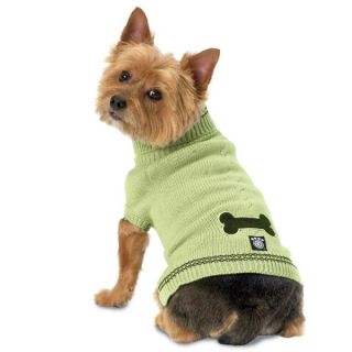 PetRageous Designs Cali's Cable Dog Sweater   Green