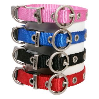 Top Paw Nylon Dog Collar   Red, Blue, Pink, Black