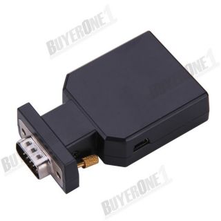 Mini VGA zu HDMI Adapter Wechsler Konverter Kabel mit Upskaler Monitor