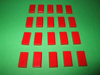 Legosteine 20 rote Fliesen 1x2 #3069b