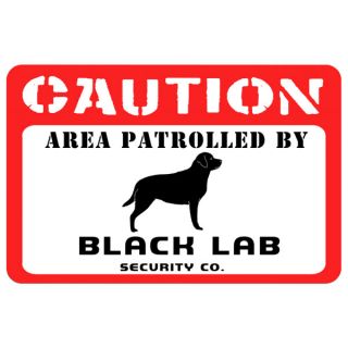 Bungalow Printed Caution Black Lab Pet Mat   Dog   Boutique