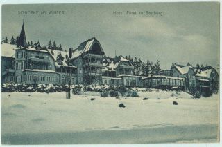 AK 18 Schierke, Hotel Fürst zu Stolberg, Harz 1914