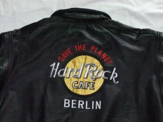 HARD ROCK CAFE LEDERJACKE*BERLIN*BLACK*BIKER*GR M*TOP