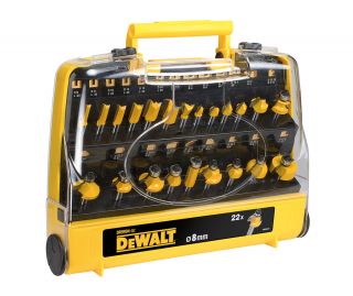 DeWalt 22 teil. Fräsersatz, Fräser für Oberfräse DR9994 DR 9994 QZ