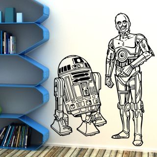 STAR WARS R2D2 AND C3PO DROIDS DUO VINYL WALL ART ROOM STICKER DECAL