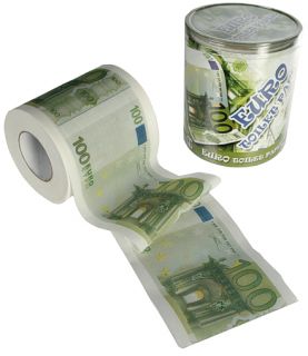 TOILETTENPAPIER 100 EURO Schein WC Papier Geldscheine Klopapier 100