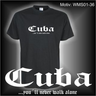 KUBA (Cuba) T Shirt, S M L XL XXL (WMS01 36)