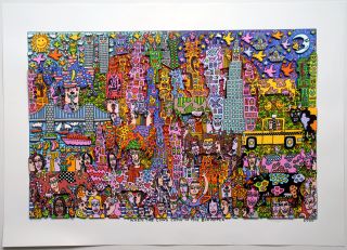 James Rizzi   When The Cows Come To The Big Apple   handsigniert