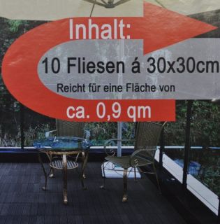 45,28EUR/1qm) 3,6m² WPC Fliesen Kunststoff Holzfliesen Terrasse