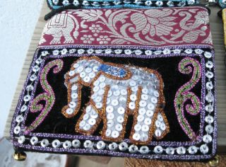 Tasche klein Elefant Thailand Handysocke Glitzer b57
