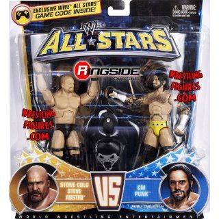 Stone Cold Steve Austin vs. CM Punk WWE All Stars Figuren Set 