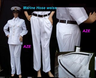 NEUE, BW MARINE Navy Offizier Uniform Hose weiss ,Kapitän,Titanic