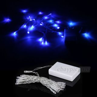 Lichterkette 30 LED Strips Streifen Batterie Weiß/Warmweiß/Blau/Rot