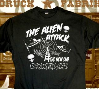 Alien Area 51 Roswell UFO T Shirt,Mars Attack,Hotrod,Rockabilly