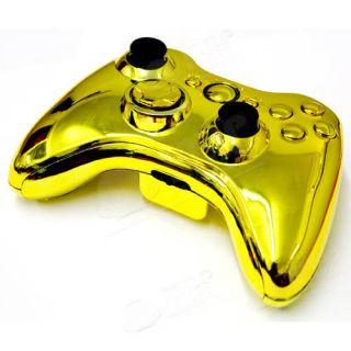 For Xbox 360 Wireless Controller Replace Chrome Gold Housing/Shell