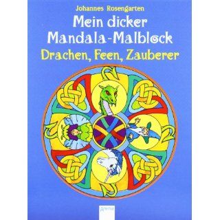 Mein dicker Mandala Malblock   Drachen, Feen und Zauberer 