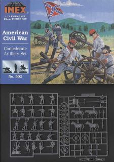 72 Figuren IMEX 502 US Bürgerkrieg Süd Artillerie