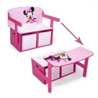 Disney Minnie Mouse 3in1 Kindertruhenbank Kindertisch Kindersitzbank