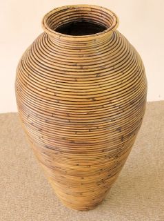 Rattan Vase Bodenvase in 3 Modellen und 2 Farben lieferbar  H 70 cm