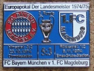 BAYERN MÜNCHEN   1.FC MAGDEBURG ** LANDESMEISTER 1974/75 **