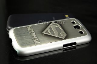 3D Superman Logo Plating Hard Plastic Back Cover Case F Samsung Galaxy