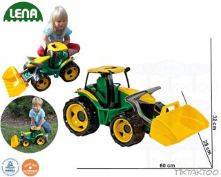 Traktor mit Frontlader grün oder rot Fahrzeug Bagger Sandkasten Lena