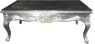 Barock Couchtisch Silber 120 x 80 cm   Wohnzimmer Tisch