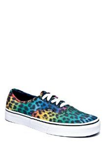 Vans Authentic Shoes   Leopard Black Rainbow   UK 3 Schuhe