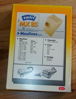 Staubsaugerbeutel Swirl MX 85 mit Filter OVP Moulinex Krups