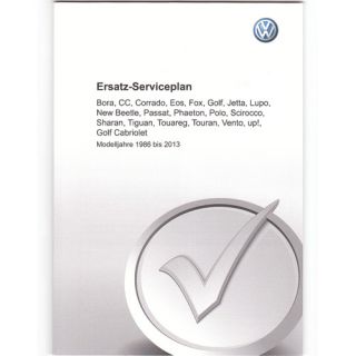 VW Serviceheft Serviceplan für PKW 1986 bis 2008 Blanko