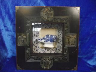 Chinesischer Porzellan Schuh (Lotusfuß) mit Unterglasur Blaumalerei