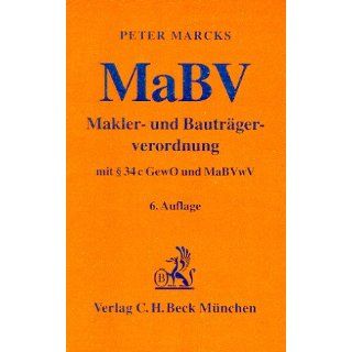 Makler  und Bauträgerverordnung (MaBV), Kommentar Peter