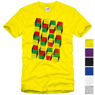 Vintage Cube´s T Shirt Sheldon Würfel Big Bang Theory Rubik Meltig