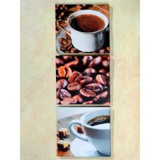 3er Set Bild Bilder *naturell* Kaffee Cafe Coffee 28cm 