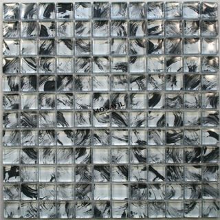 Glasmosaik Mosaik Fliesen Glasfliesen Grau Marmoriert