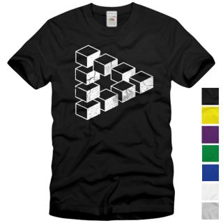 Cube Vintage T Shirt The Big Bang Theory Sheldon Escher Cooper Penrose