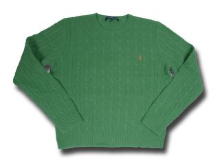 109/ RALPH LAUREN Damen Zopf Pullover,grün, Gr. XL   KLASSIKER