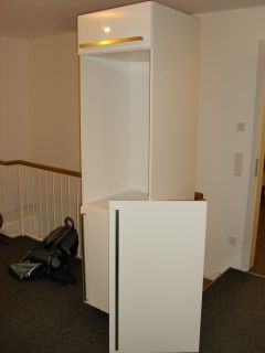 ALNO Hochschrank für Kühlschränke bis 102,5 cm. Hochglanz weiß 218